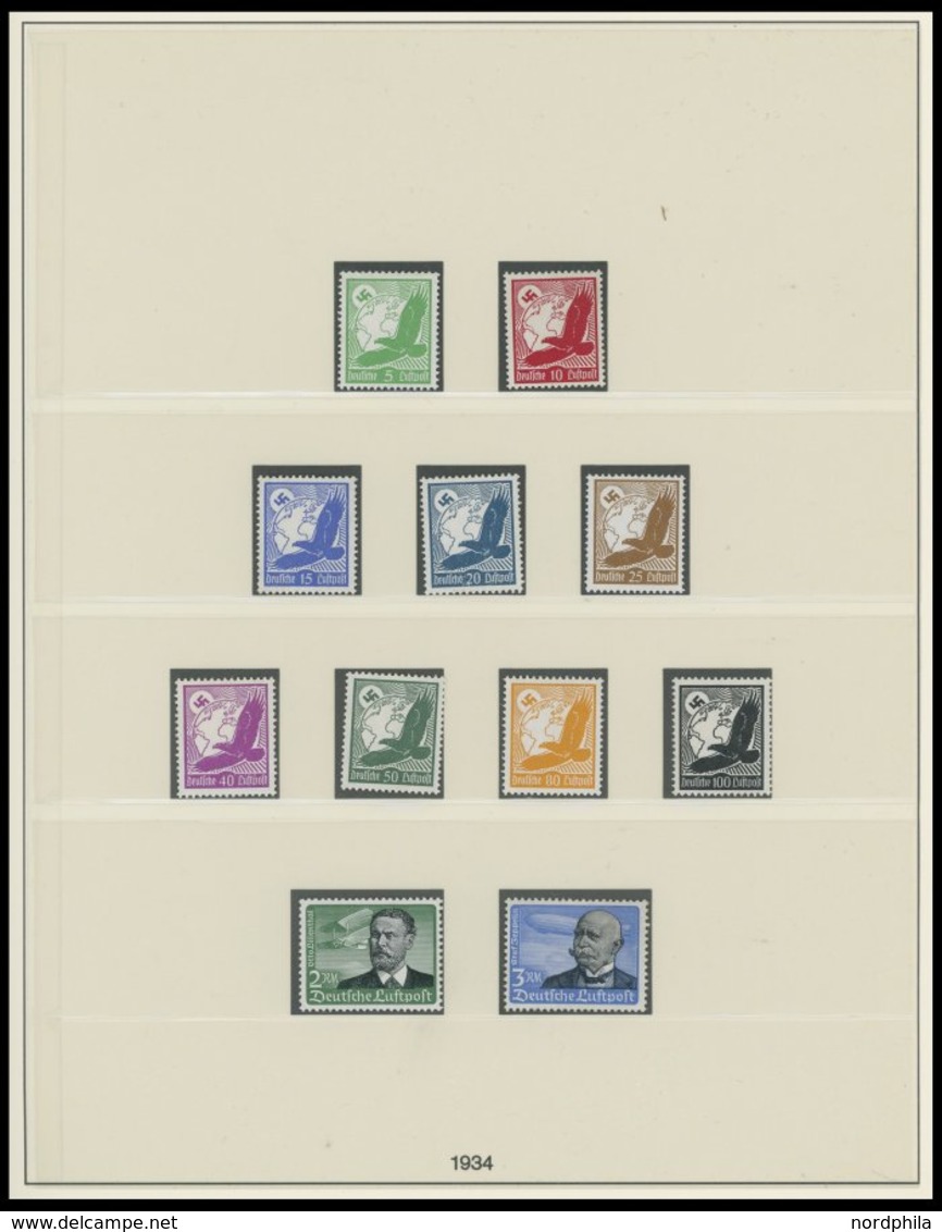 SAMMLUNGEN **, 1933-45, Postfrische Sammlung Dt. Reich Im Lindner Falzlosalbum Mit Zahlreichen Guten Werten Und Sätzen,  - Used Stamps