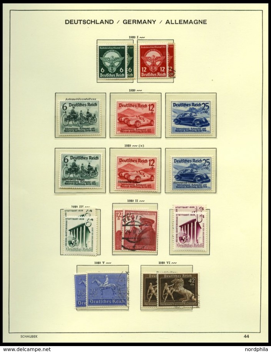 SAMMLUNGEN O,**,*,Brief,BrfStk , 1933-45, Reichhaltige Sammlung Dt. Reich Mit Vielen Guten Ausgaben Und Einigen Interess - Used Stamps