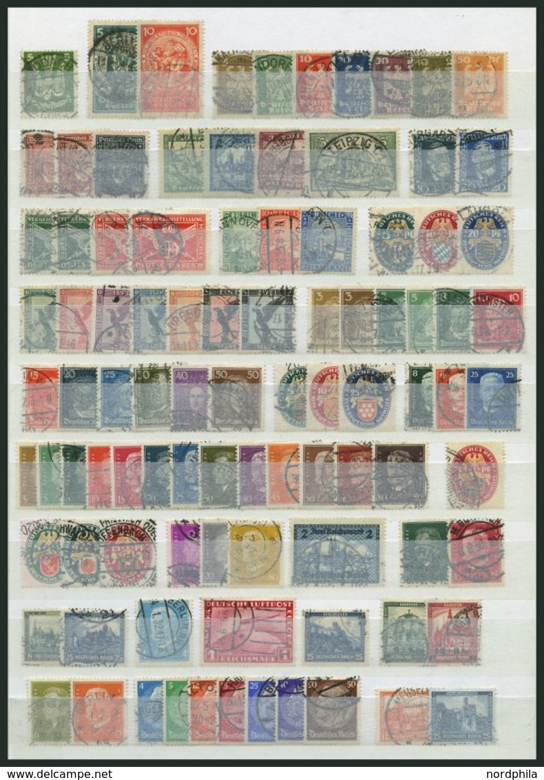 LOTS O, 1924-43, Gestempelte Partie Verschiedener Werte, Feinst/Pracht, Mi. 1450.- - Usati