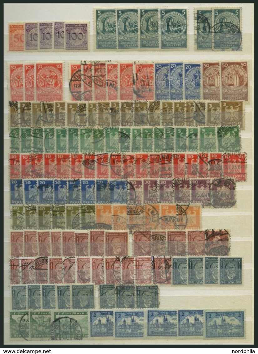 LOTS O,*,** , Sauber Gesteckte Dublettenpartie Dt. Reich Von 1923-44 Mit Meist Mittleren Ausgaben, Bedarfserhaltung, Bes - Used Stamps