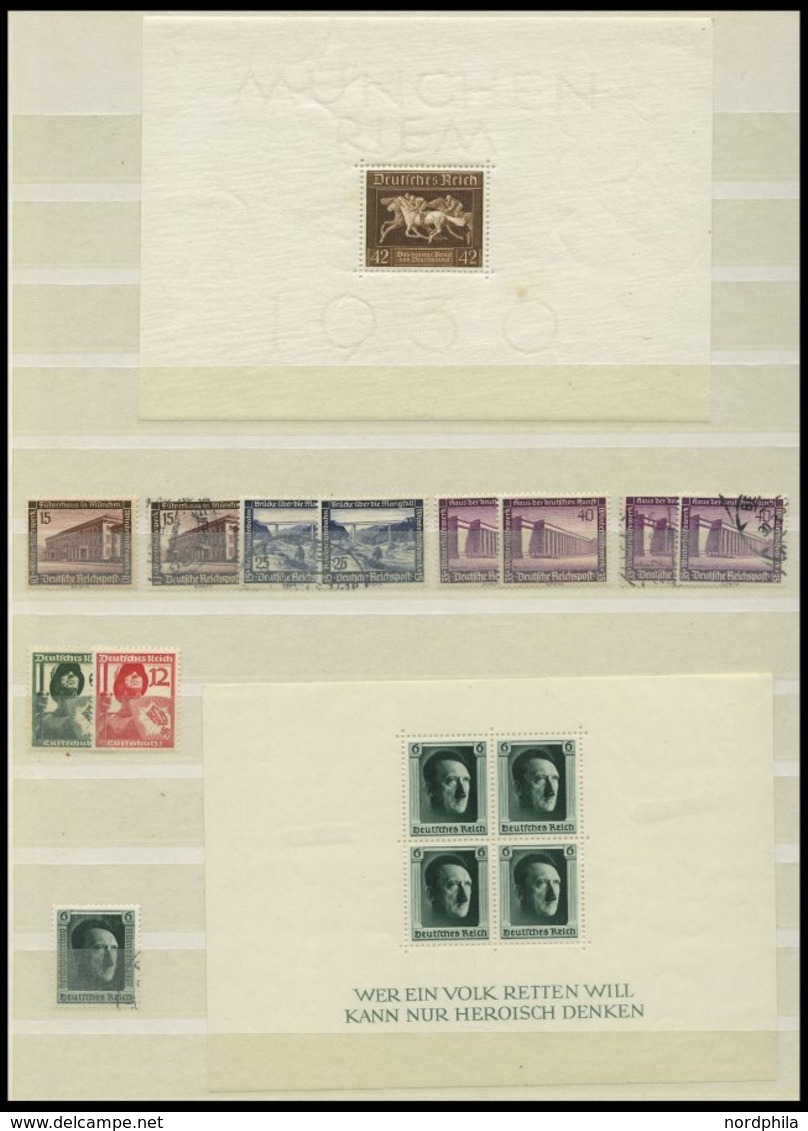 LOTS O,*,** , Sauber Gesteckte Dublettenpartie Dt. Reich Von 1923-44 Mit Meist Mittleren Ausgaben, Bedarfserhaltung, Bes - Used Stamps