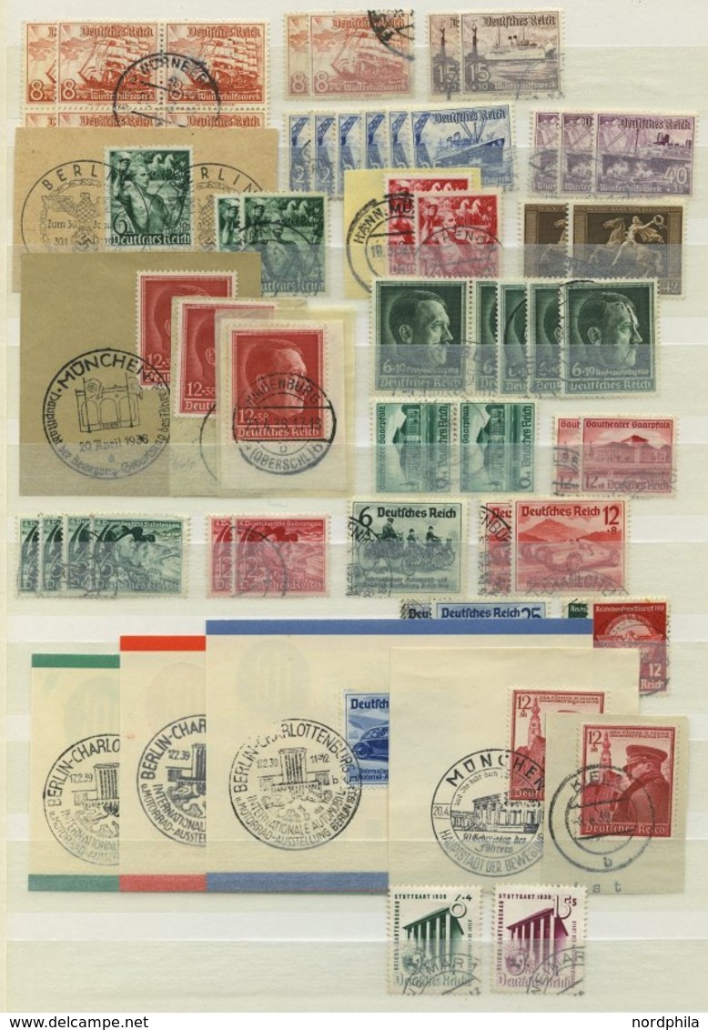 LOTS O,BrfStk , 1933-44, Saubere Dublettenpartie Mit Mittleren Und Besseren Werten, Feinst/Pracht, Mi. über 2600.- - Usati