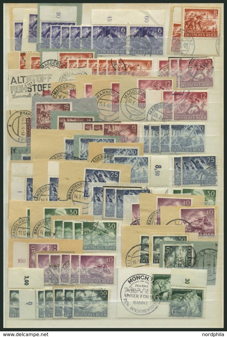 LOTS o,BrfStk , 1933-44, saubere Dublettenpartie mit mittleren und besseren Werten, feinst/Pracht, Mi. über 2600.-