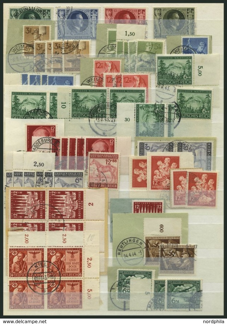 LOTS o,BrfStk , 1933-44, saubere Dublettenpartie mit mittleren und besseren Werten, feinst/Pracht, Mi. über 2600.-