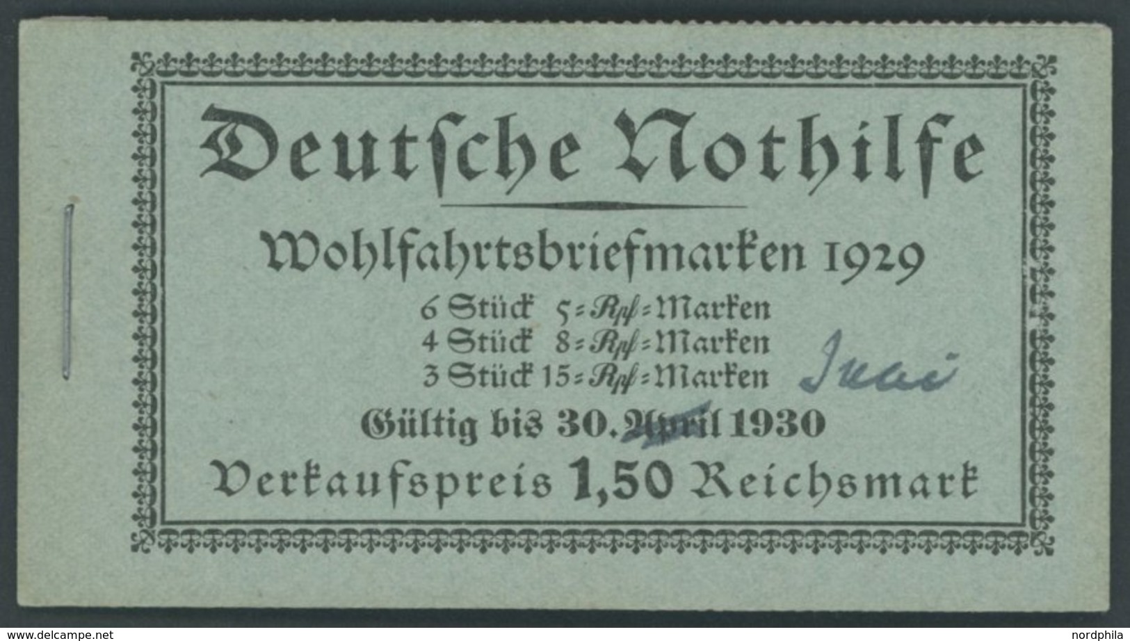ZUSAMMENDRUCKE MH 28.2 **, 1929, Markenheftchen Nothilfe, Nicht Durchgezähnt, Pracht, Mi. 1100.- - Se-Tenant