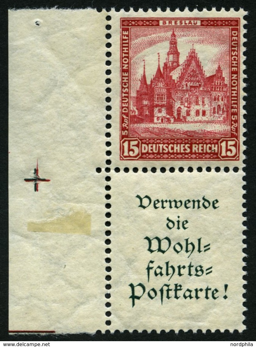 ZUSAMMENDRUCKE S 98 **, 1931, Nothilfe 15 + A1.2, Pracht, Mi. 320.- - Zusammendrucke