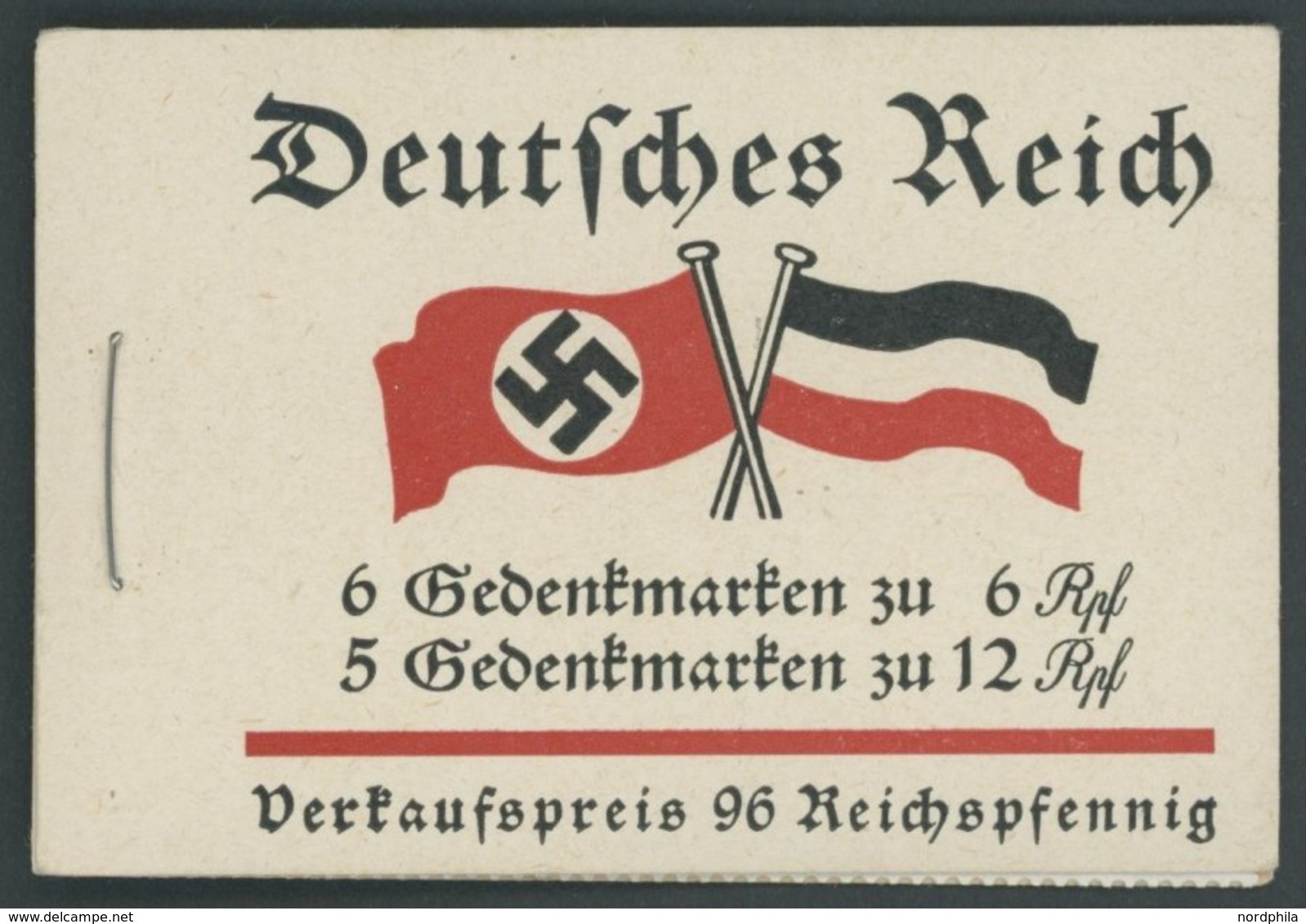 ZUSAMMENDRUCKE MH 32.2.1 **, 1933, Markenheftchen Fridericus Mit Heftchenblatt 75B 1.2!, Pracht - Se-Tenant