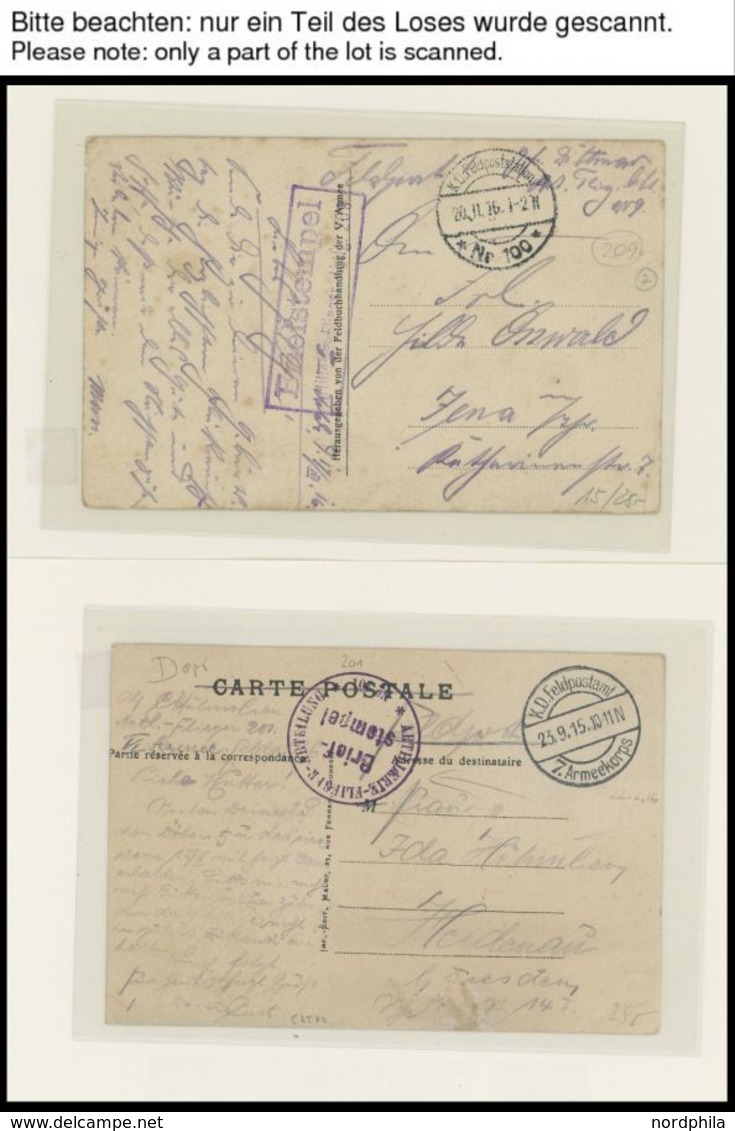 1914/18, Interessante Sammlung Deutsche Luftstreitkräfte Mit 94 Verschiedenen Belegen Und Einer Vielzahl Von Formationss - Airmail & Zeppelin