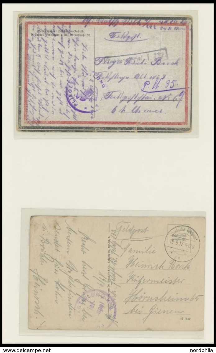 1914/18, Interessante Sammlung Deutsche Luftstreitkräfte Mit 94 Verschiedenen Belegen Und Einer Vielzahl Von Formationss - Airmail & Zeppelin