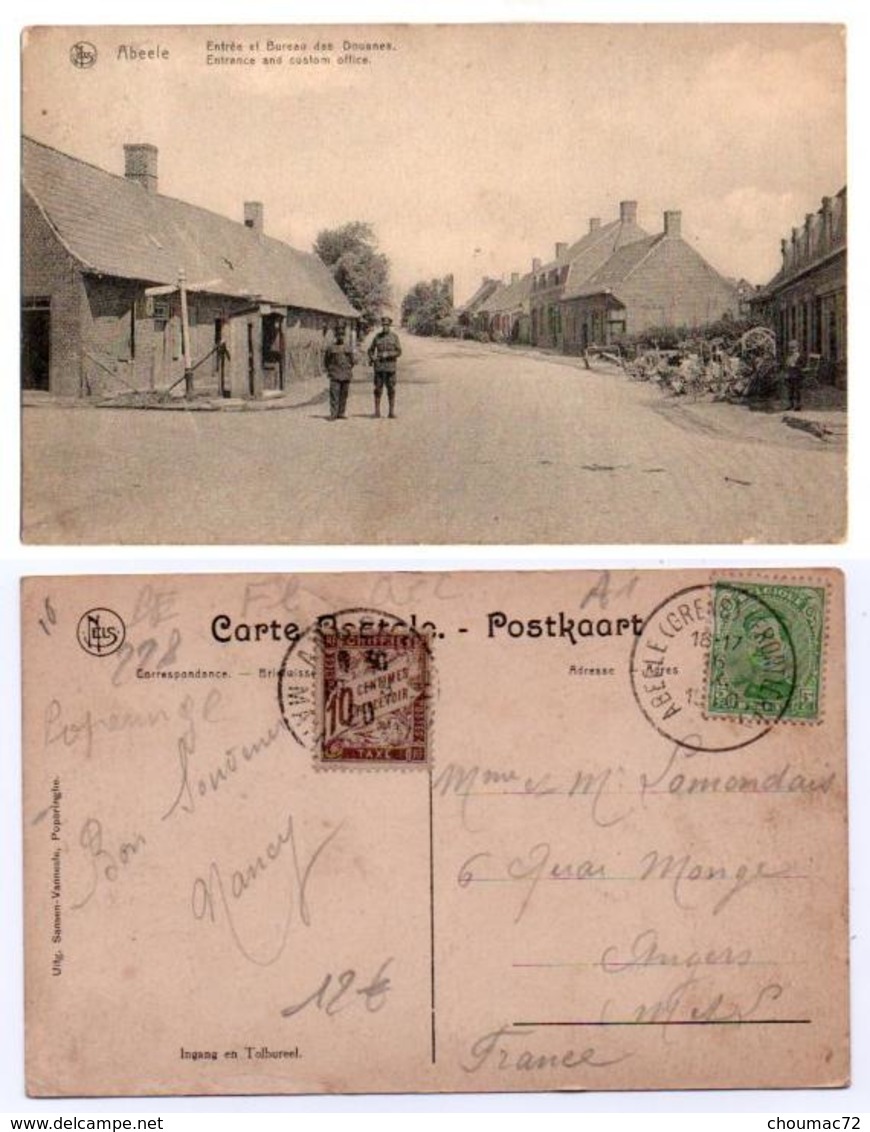 (Belgique) Flandre Occidentale 228, Poperinghe Abeele, Nels, Entrée Et Bureau Des Douanes - Poperinge