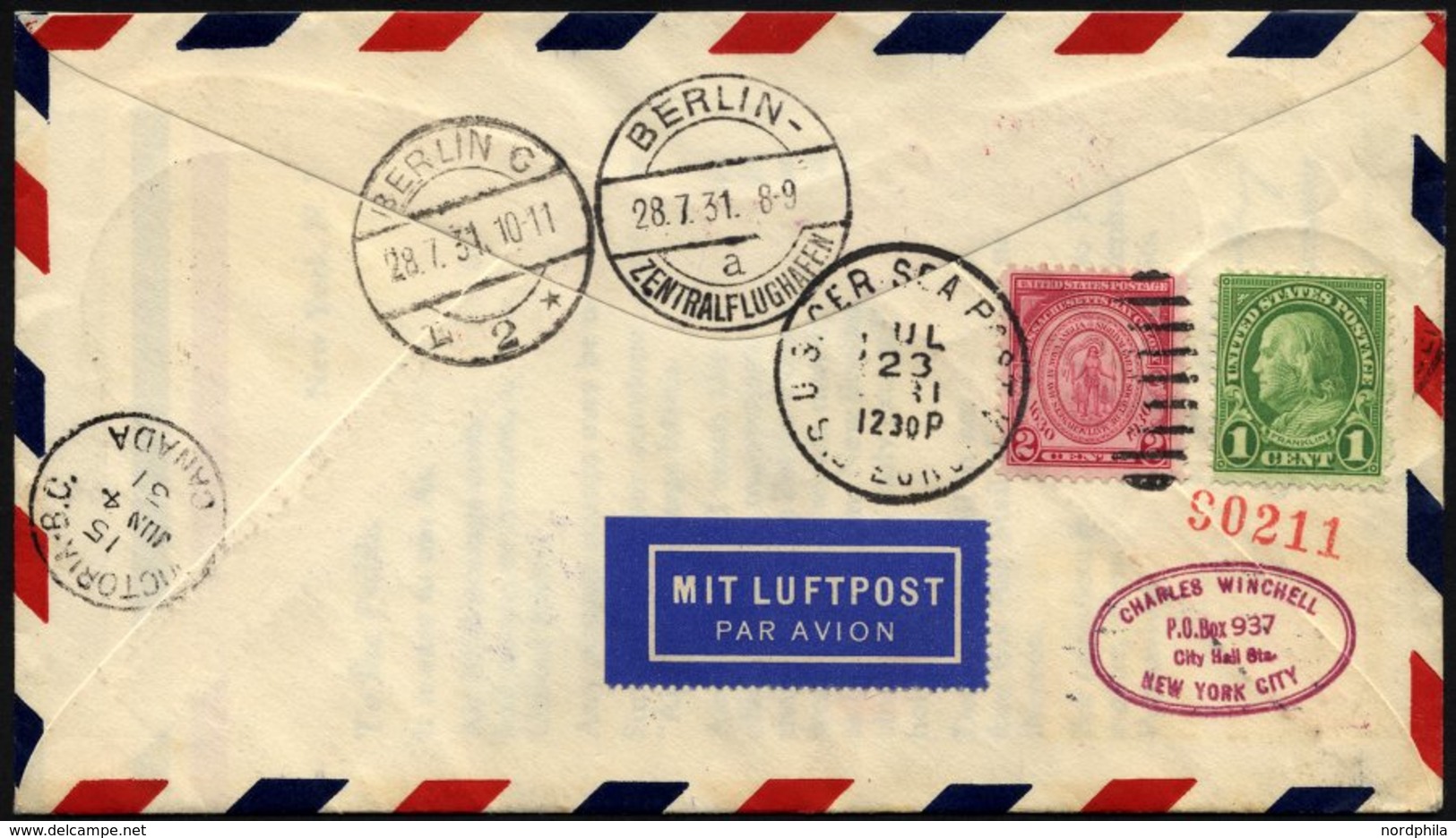 KATAPULTPOST 60bc BRIEF, Inneramtlicher Erstflug Bismarck-Nord Dakota Und Anschließender Schleuderflug, Prachtbrief, RR! - Airmail & Zeppelin