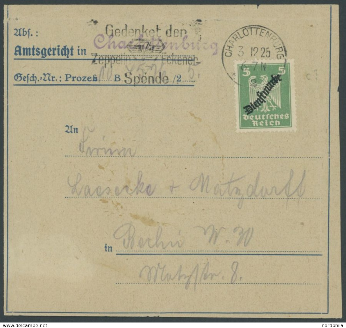 1925, Zeppelin-Eckener-Spende, 3 Verschiedene Belege Mit Vignette Bzw. Stempeln, Feinst -> Automatically Generated Trans - Poste Aérienne & Zeppelin