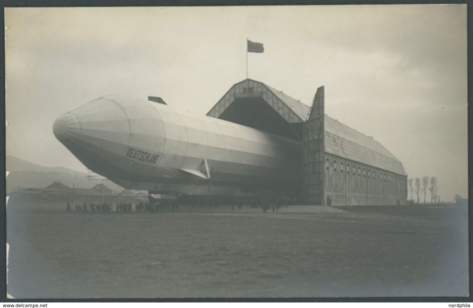 LZ 8 Deutschland, Luftschiff-Ausfahrt Aus Der Halle In Baden-Baden (dort Nur Stationiert Von 7.-10.4.1911), Ungebrauchte - Sonstige & Ohne Zuordnung