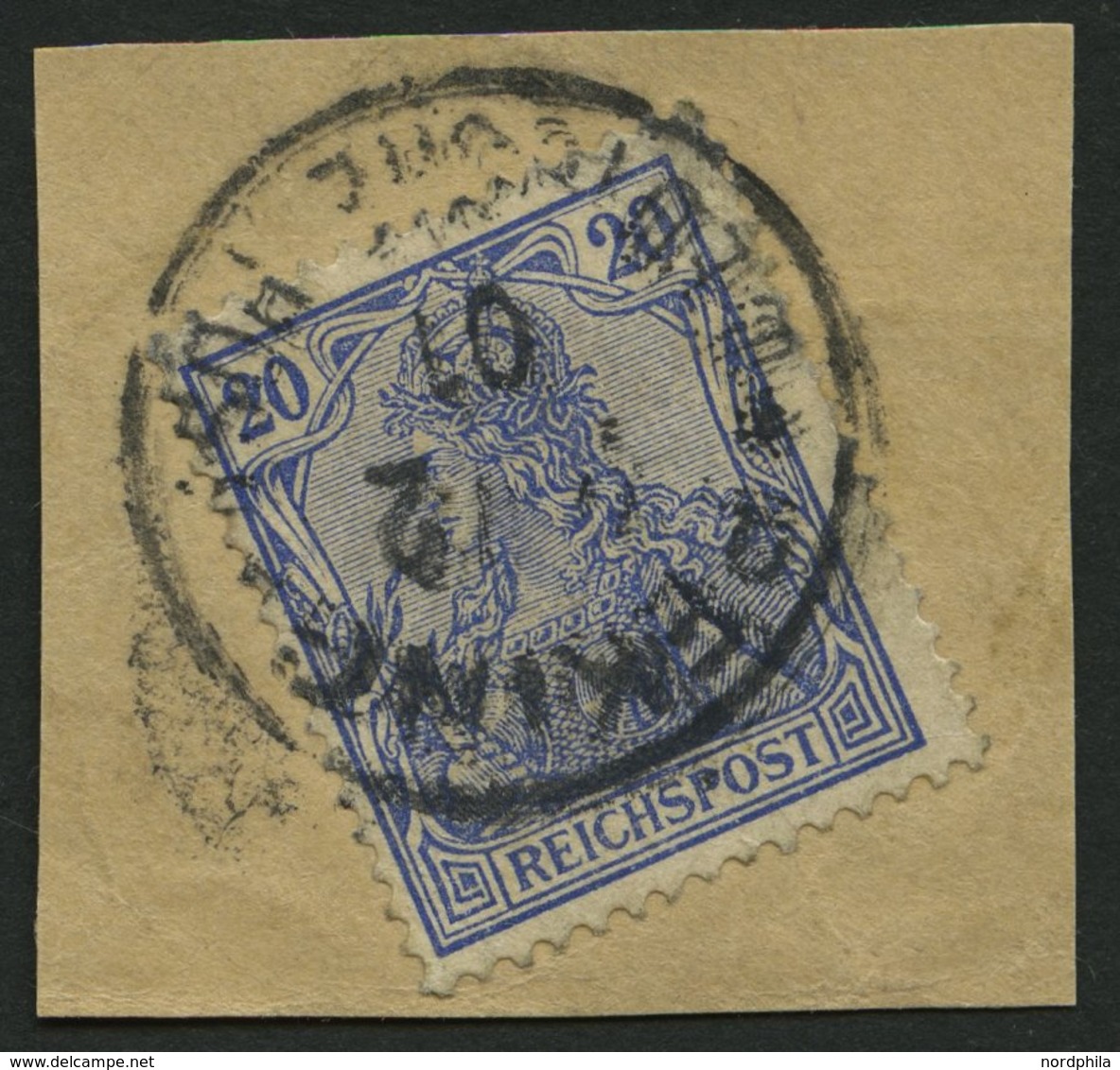 DP CHINA P Vd BrfStk, Petschili: 1900, 20 Pf. Reichspost, Stempel PEKING, Feinst (ein Paar Stumpfer Zähne), Mi. 140.- - China (offices)