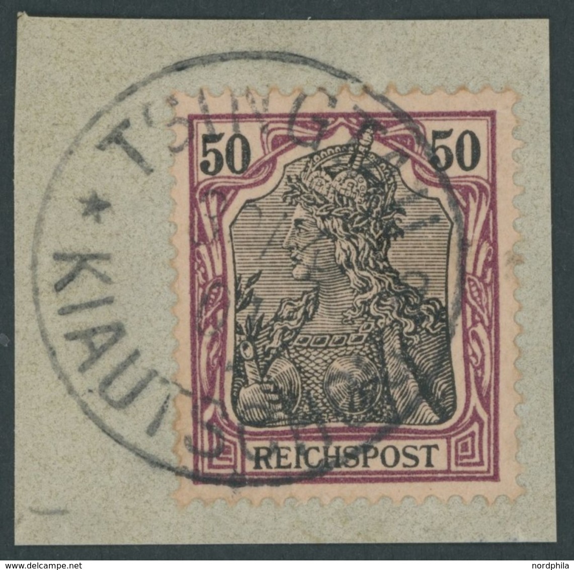 DP CHINA P Vg BrfStk, Petschili: 1900, 50 Pf. Reichspost, Stempel TSINGTAU KIAUTSCHOU *a, Prachtbriefstück, Gepr. Steuer - Deutsche Post In China