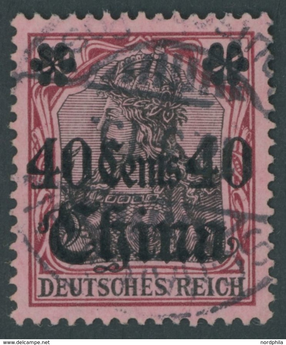 DP CHINA 43I O, 1910, 40 C. Auf 80 Pf., Mit Wz., Friedensdruck, Pracht, Mi. 65.- - Deutsche Post In China