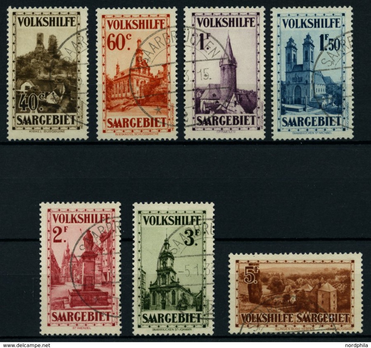 SAARGEBIET 161-67 O, 1932, Volkshilfe, Prachtsatz, Gepr. Hoffmann BPP, Mi. 800.- - Other & Unclassified