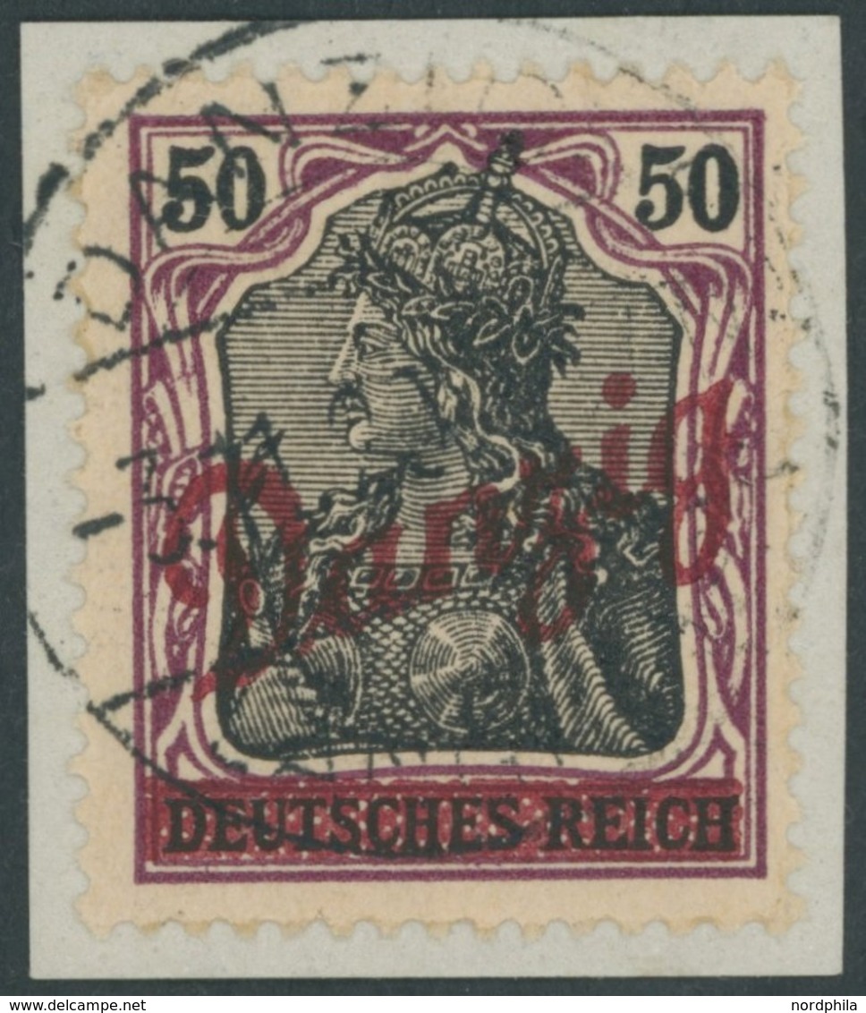 FREIE STADT DANZIG 39 BrfStk, 1920, 50 Pf. Kleiner Innendienst, Stempel DANZIG-LANGFUHR, Prachtbriefstück, Gepr. Kniep,  - Sonstige & Ohne Zuordnung