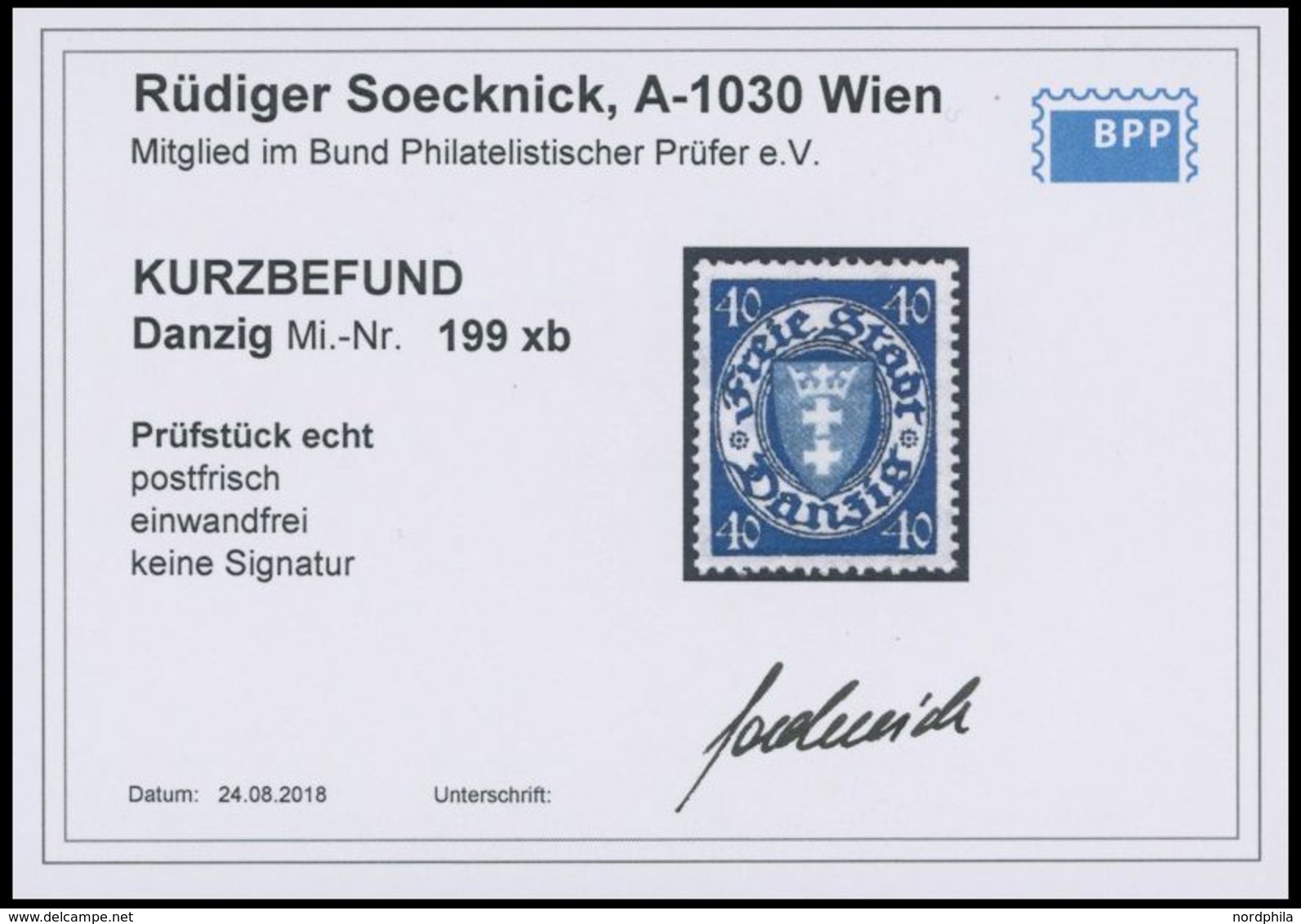 1924, 40 Pf. Schwärzlichviolettultramarin/mittelcyanblau, Postfrisch, Pracht, Kurzbefund Soecknick, Mi. 700.- -> Automat - Other & Unclassified