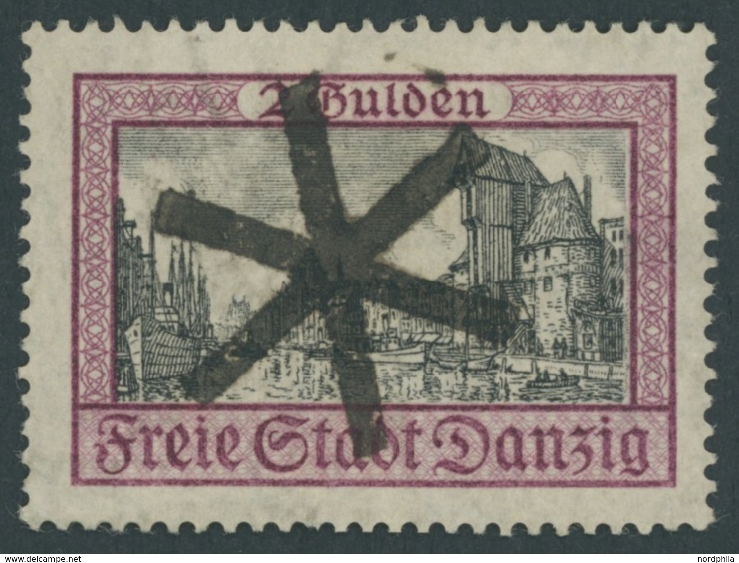 FREIE STADT DANZIG 208 O, 1924, 2 G. Ansichten I, Zentrischer Korkstempel, Pracht, Gepr. Gruber, Mi. 130.- - Other & Unclassified