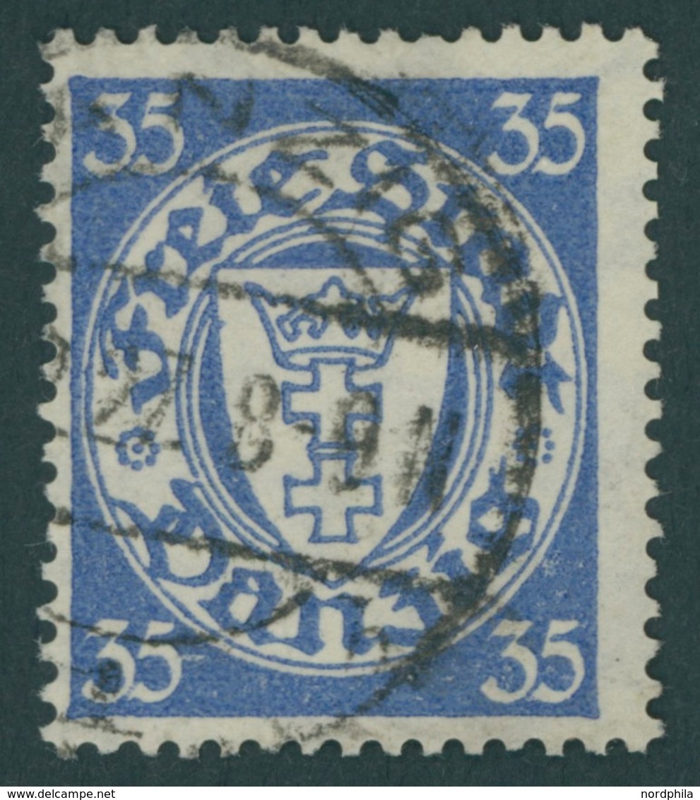 FREIE STADT DANZIG 215I O, 1925, 35 Pf. Ultramarin Mit Plattenfehler Bíndestrich Am Zweiten E Von Freie, Querstrich Oben - Other & Unclassified