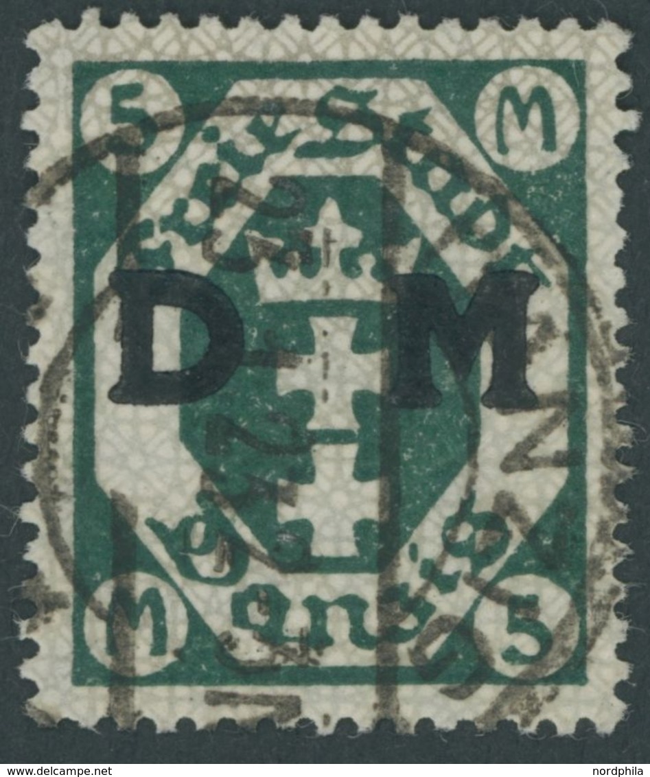 1922, 5 M. Schwärzlichopalgrün, Wz. Liegend, Pracht, Gepr. Soecknick Und Infla, Mi. 320.- -> Automatically Generated Tra - Autres & Non Classés