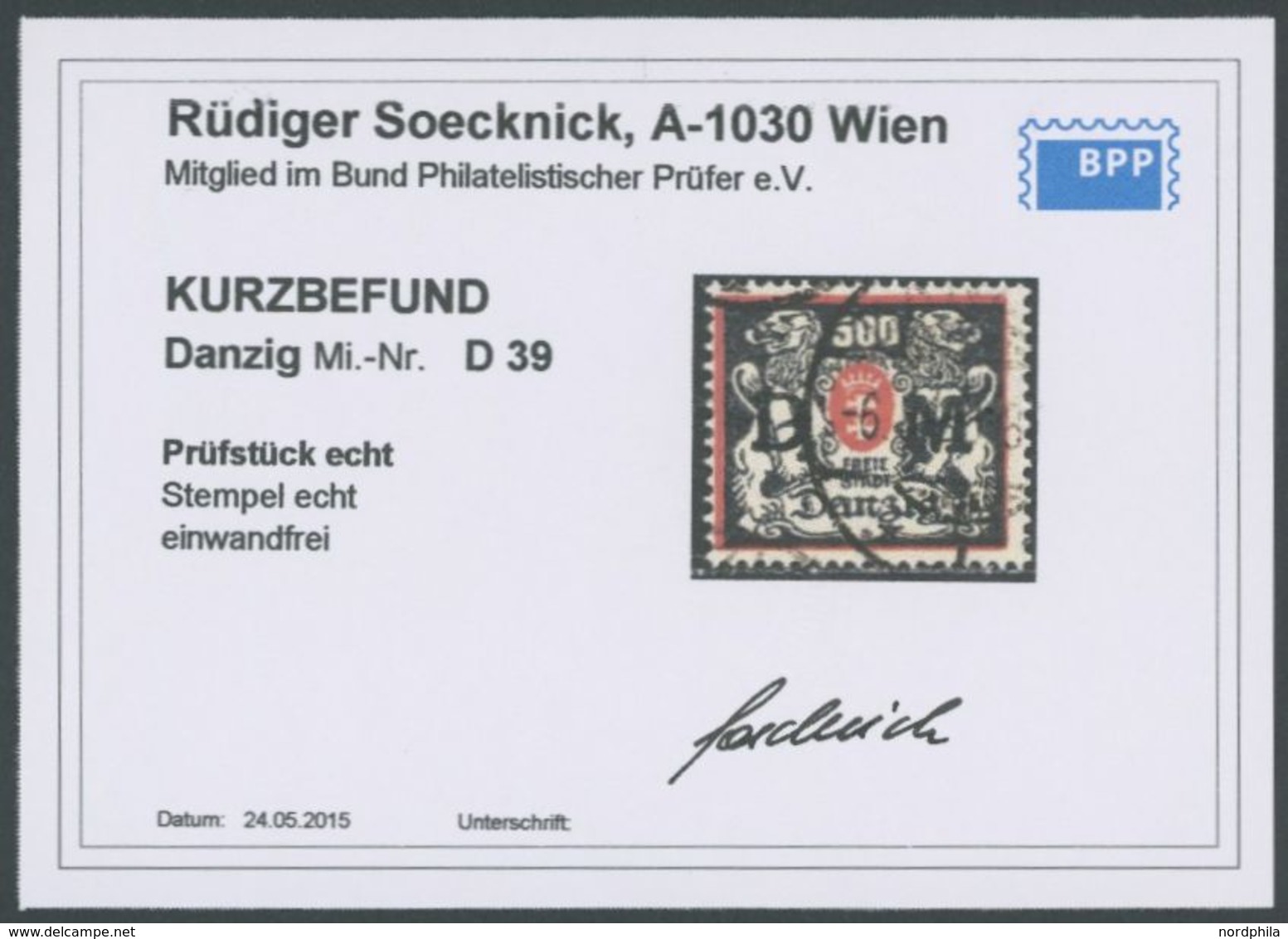 1923, 500 M. Rot/schwärzlichgraugrün, Zeitgerechte Entwertung, Pracht, Kurzbefund Soecknick, Mi. 600.- -> Automatically  - Autres & Non Classés