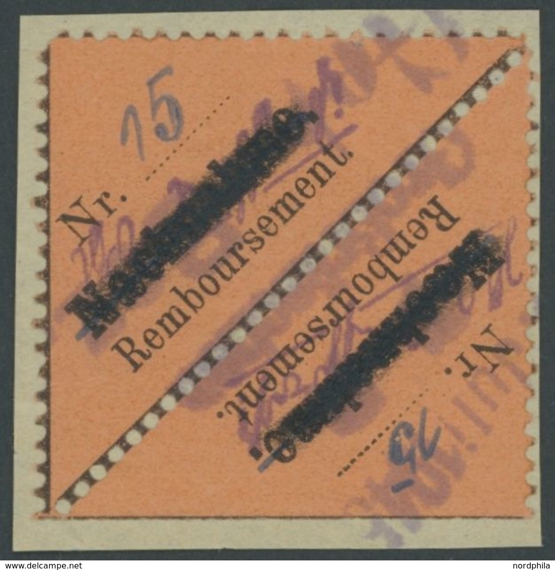 GROSSRÄSCHEN-VORLÄUFER V 2AI Paar BrfStk, 1945, 15 Pf. Schwarz Auf Bräunlichrot Im Paar, Nachnahme In Antiqua, Prachtbri - Privatpost