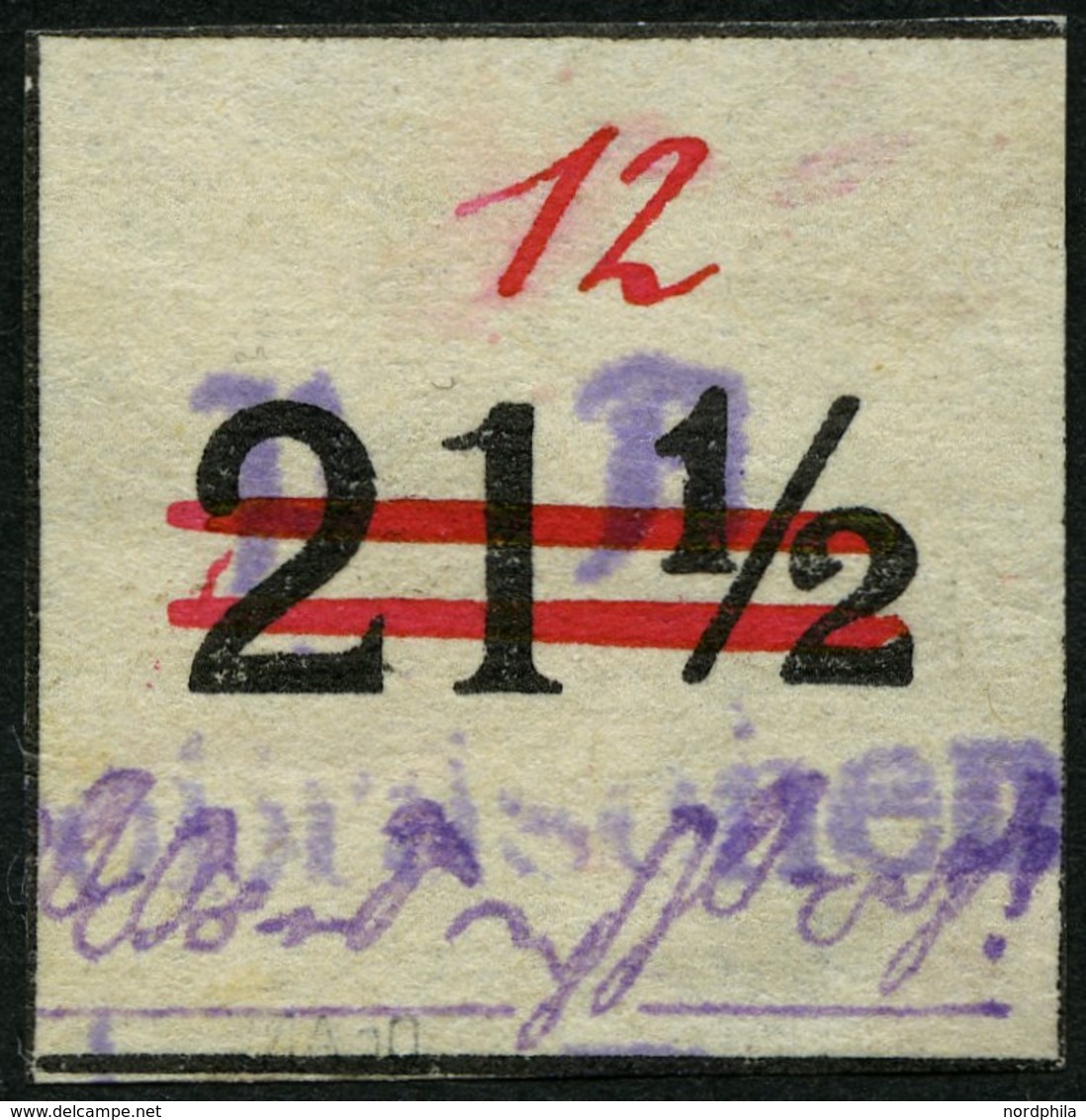 GROSSRÄSCHEN-VORLÄUFER V 26U O, 1945, 12 Pf. Rot, Ungezähnt, Pracht, Gepr. Dr. Arenz, Mi. 600.- - Privatpost