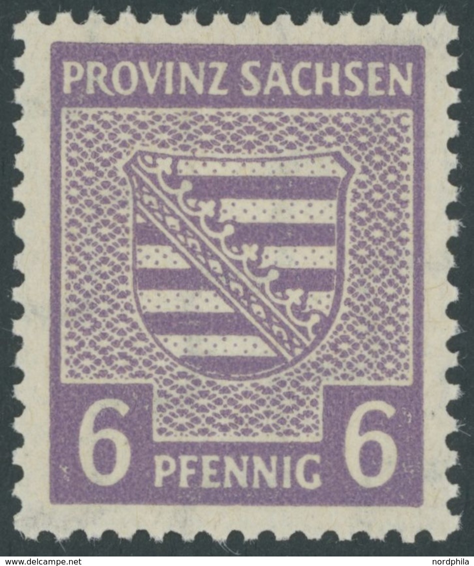 1945, 6 Pf. Rötlichgrauviolett, Wz. 1X, Postfrisch, Pracht, Gepr. Ströh, Mi. 280.- -> Automatically Generated Translatio - Autres & Non Classés