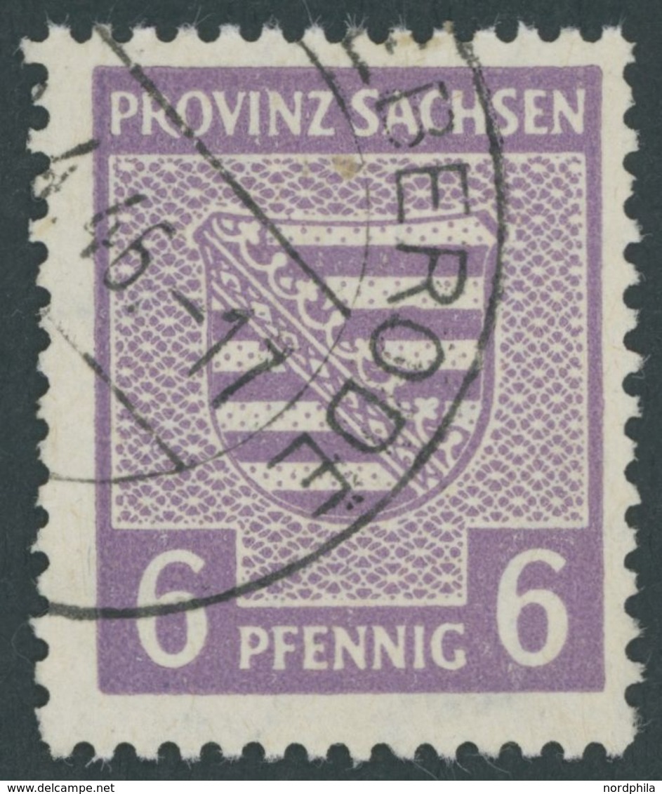 1945, 6 Pf. Rötlichgrauviolett, Wz. 1X, Pracht, Gepr. Ströh, Mi. 850.- -> Automatically Generated Translation: 1945, 6 P - Autres & Non Classés