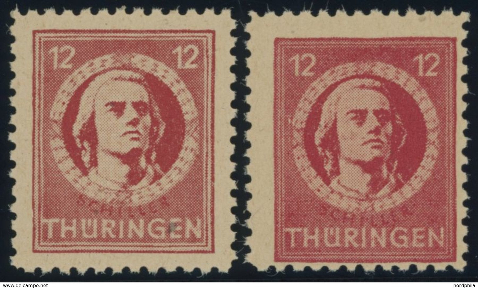 1945, 12 Pf., Orangerot Und Dunkelbraunrot Quarzend, Vollgummierung, Gelblichgraues Papier, Postfrisch, Pracht, Gepr. St - Sonstige & Ohne Zuordnung