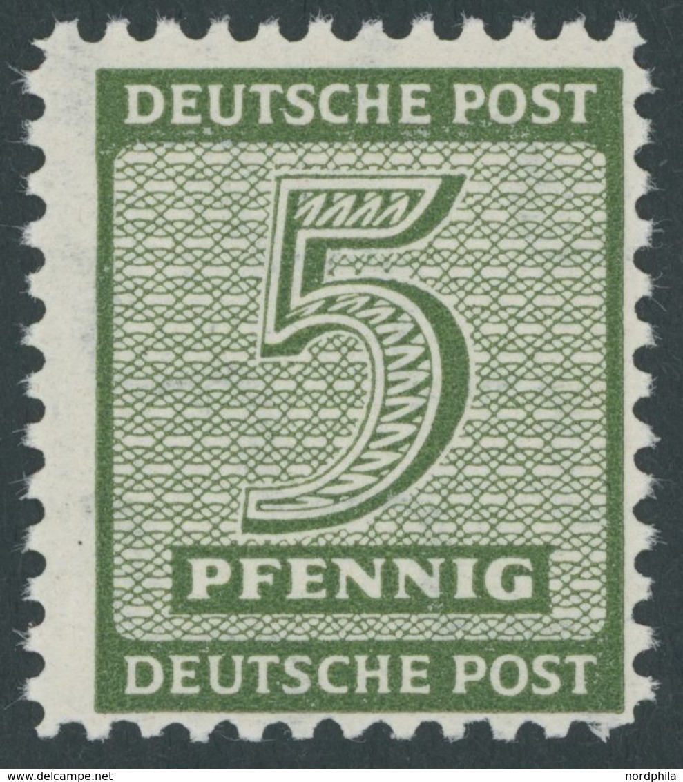 1945, 5 Pf. Mügeln, Gezähnt L 11 1/2, Wz. 1Y, Postfrisch, Pracht, Gepr. Ströh, Mi. 350.- -> Automatically Generated Tran - Autres & Non Classés