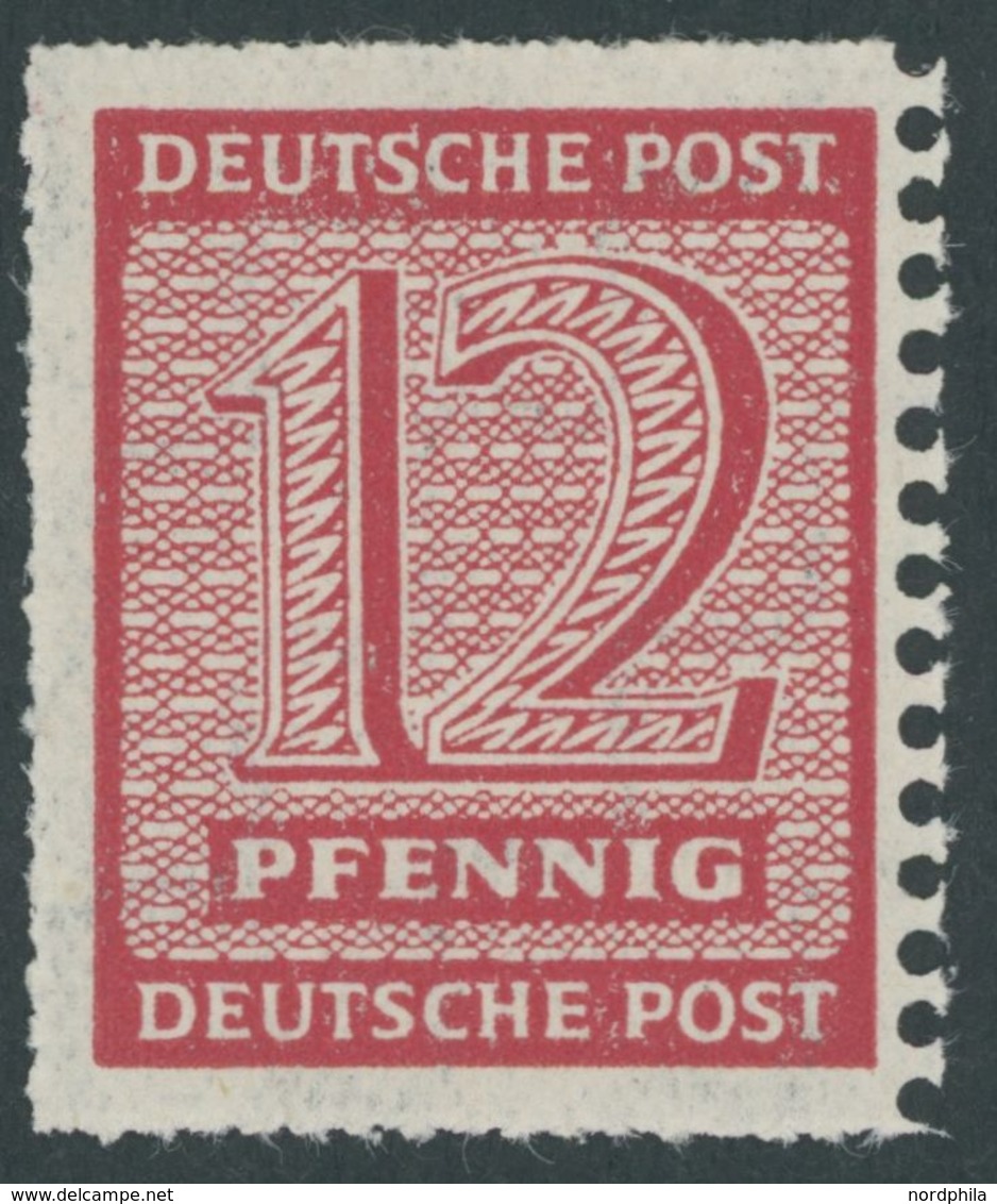 1935, 12 Pf. Roßwein, Einseitig Gezähnt L 11 1/4-11 1/2, Dreiseitig Durchstochen 16, Wz. 1X, Postfrisch, Pracht, R!, Fot - Autres & Non Classés