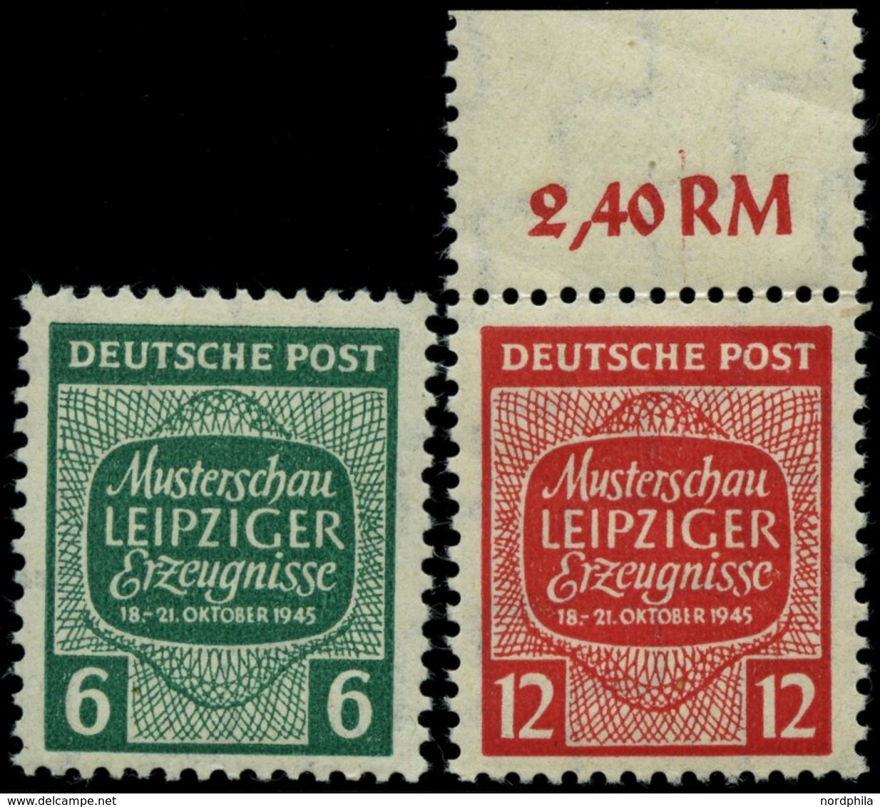 WEST-SACHSEN 124/5X **, 1945, Musterschau, Wz. 1X, Pracht, Mi. 70.- - Sonstige & Ohne Zuordnung