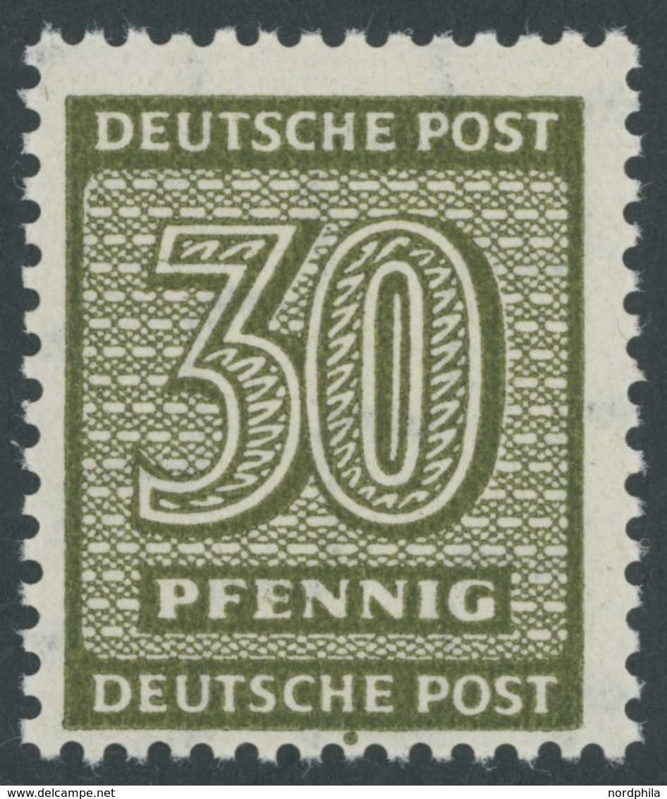 1945, 30 Pf. Bräunlicholiv, Wz. 1X, Postfrisch, Pracht, Gepr. Ströh Mi. 250.- -> Automatically Generated Translation: 19 - Sonstige & Ohne Zuordnung