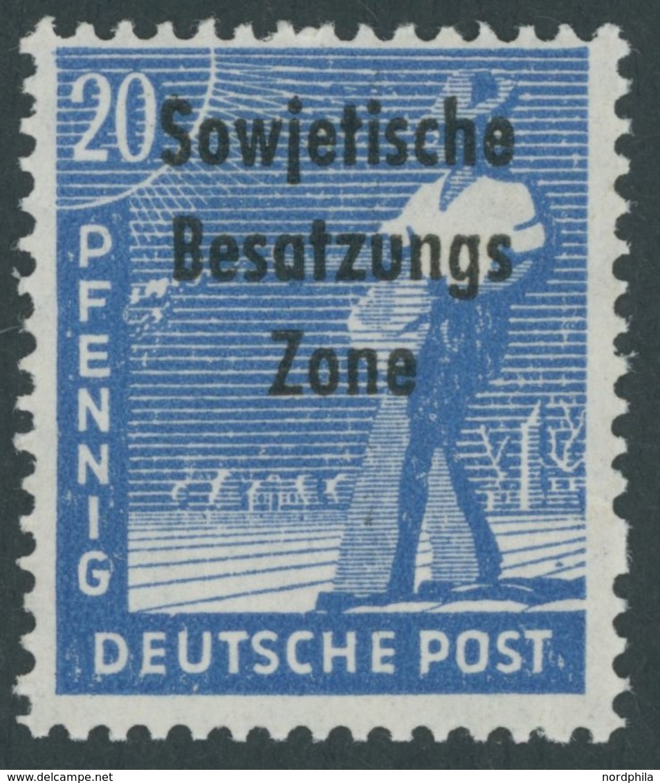 1948, 20 Pf. Graukobalt, Postfrisch, Pracht, Kurzbefund Paul, Mi. 400.- -> Automatically Generated Translation: 1948, 20 - Autres & Non Classés