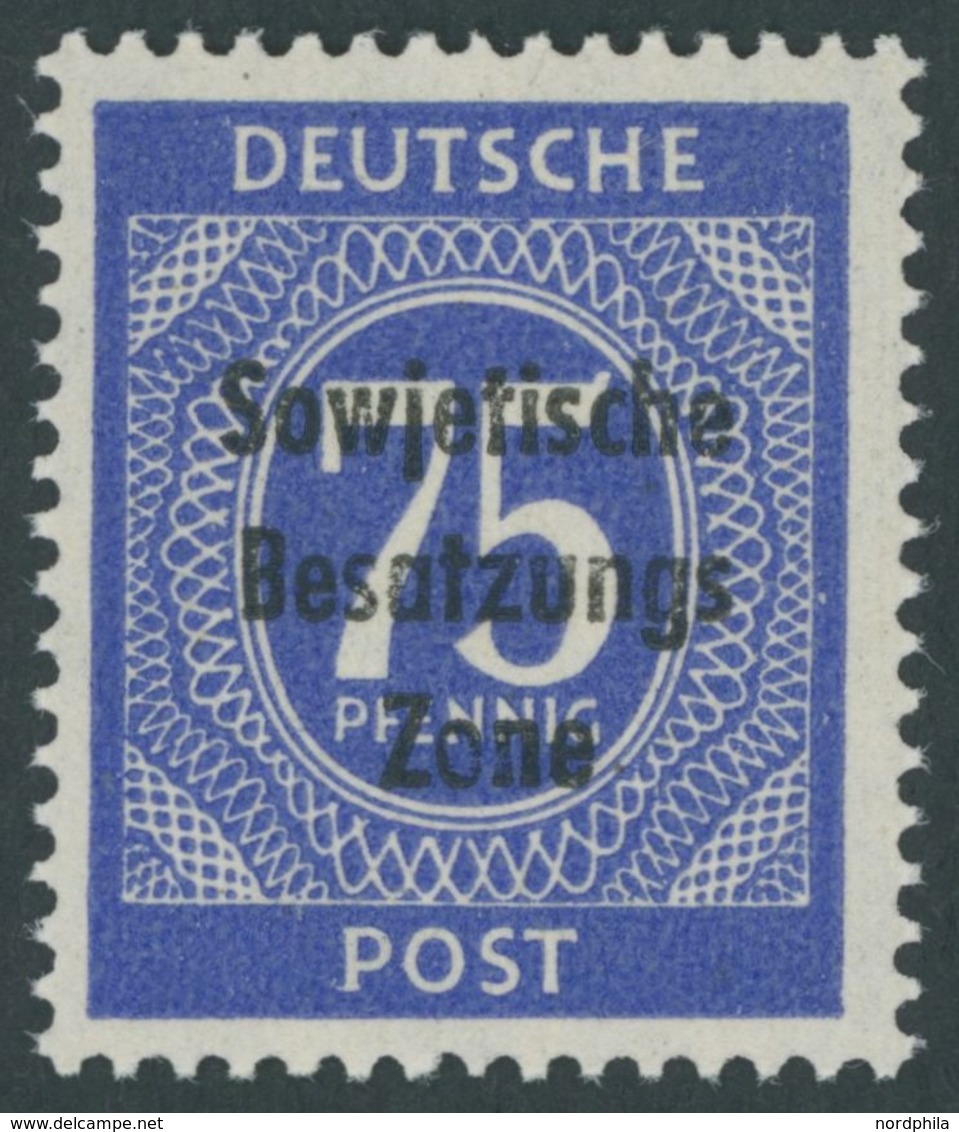 1948, 75 Pf. Lebhaftviolettblau, Postfrisch, Pracht, Gepr. Paul, Mi. 250.- -> Automatically Generated Translation: 1948, - Sonstige & Ohne Zuordnung