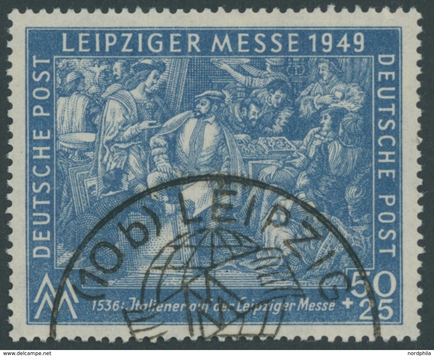 1949, 50 Pf. Dunkelkobalt Leipziger Messe Mit Sonderstempel, Pracht, Gepr. Paul, Mi. 350.- -> Automatically Generated Tr - Sonstige & Ohne Zuordnung