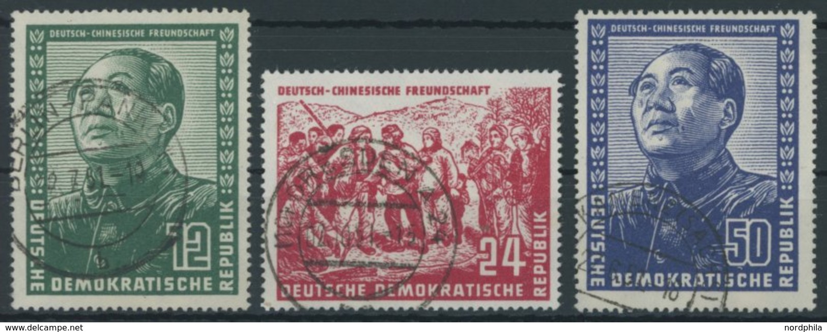 DDR 286-88 O, 1951, Chinesen, Prachtsatz - Oblitérés