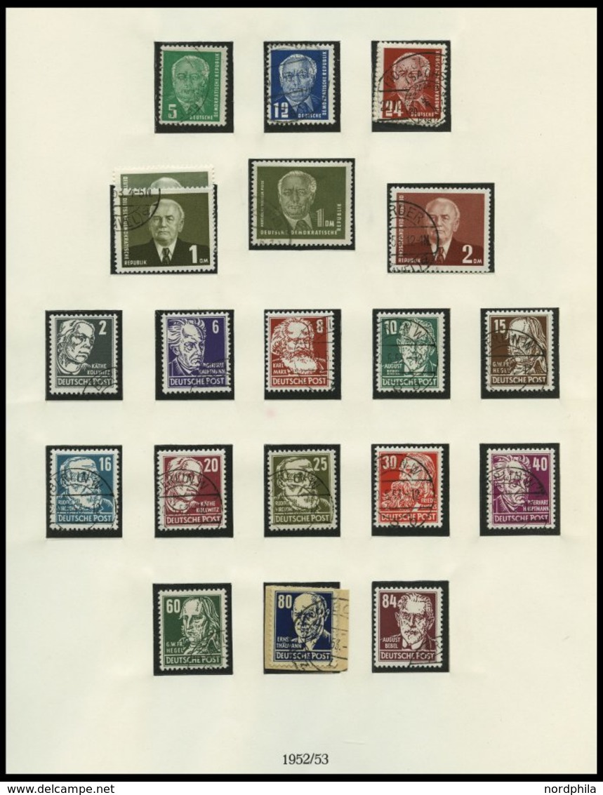 SAMMLUNGEN O, BRIEF, überkomplette Sauber Gestempelte Sammlung DDR Von 1949-65 Mit Einigen Besonderheiten, U.a. Mi.Nr. 3 - Collections