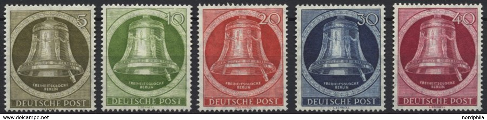 BERLIN 82-86 **, 1951, Glocke Rechts, Prachtsatz, Mi. 120.- - Sonstige & Ohne Zuordnung