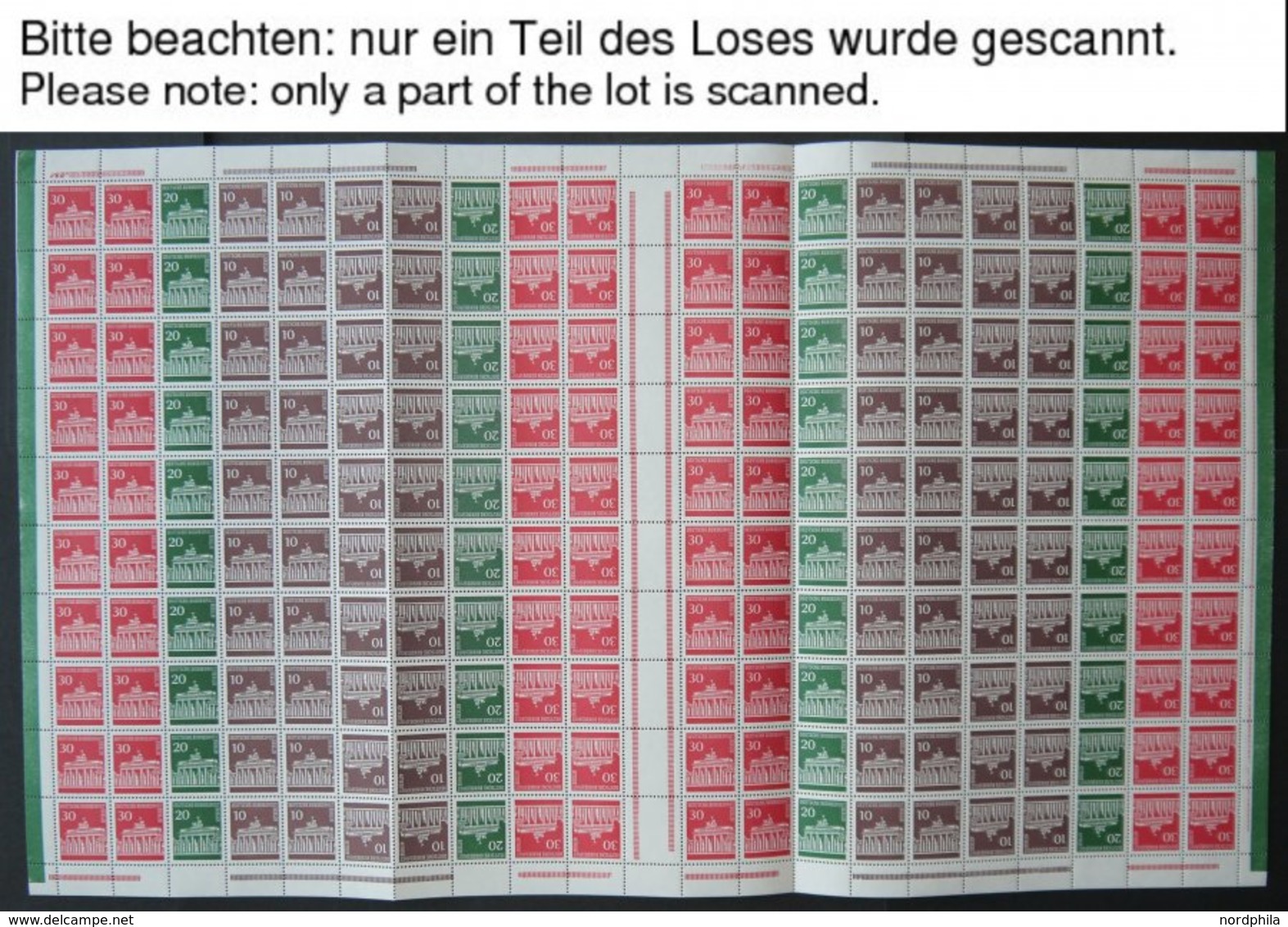 ZUSAMMENDRUCKE MHB 5-7 **, 1966-70, 3 Markenheftchenbogen Brandenburger Tor, Pracht, Mi. 700.- - Zusammendrucke