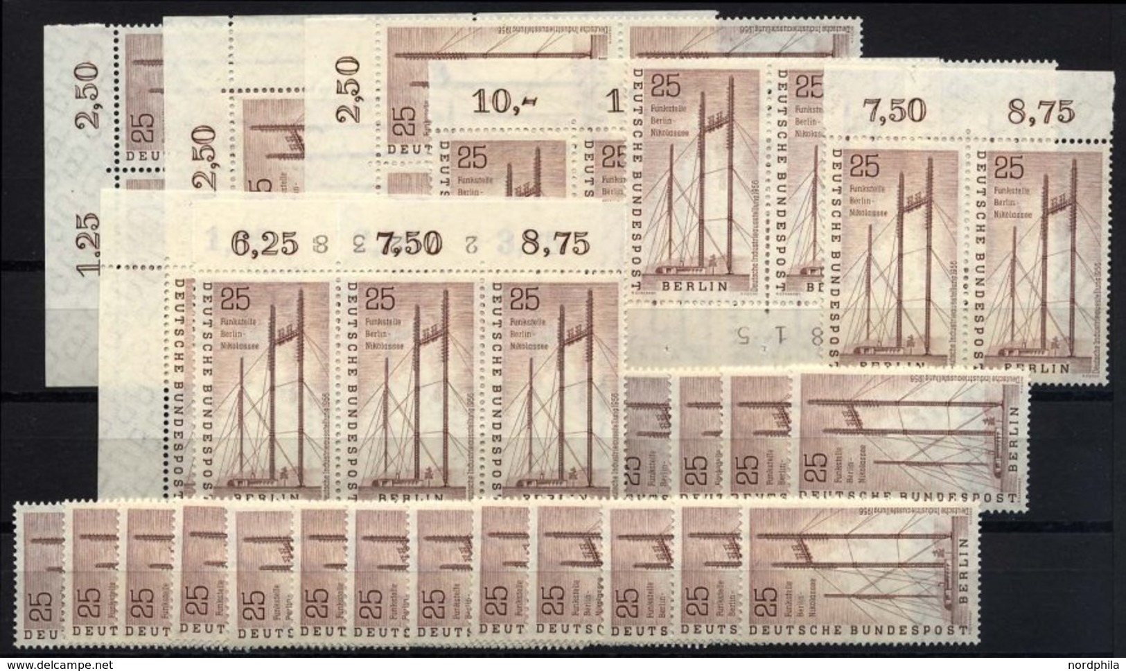 ENGROS 157 **, 1956, 25 Pf. Industrie-Ausstellung, 43x, Pracht, Mi. 322.50 - Collections
