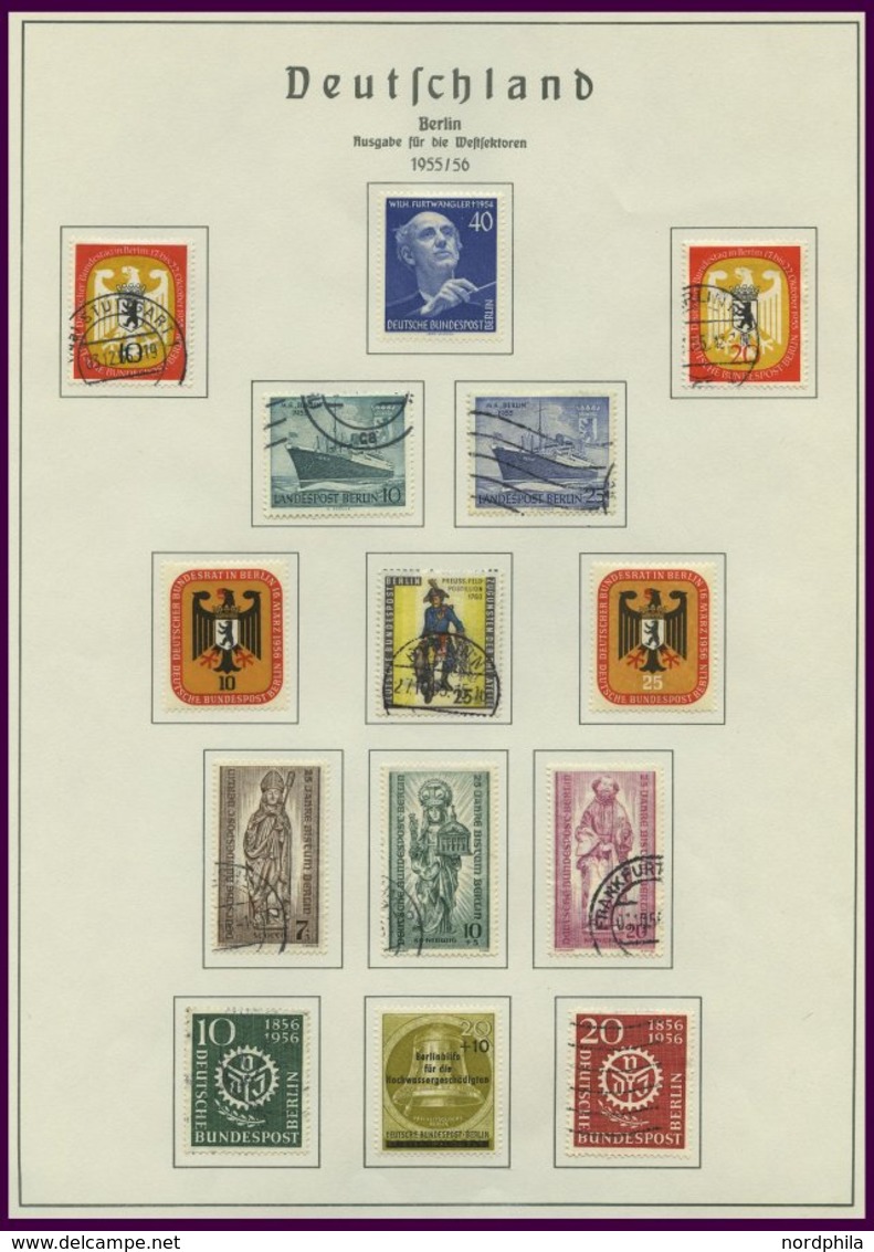 SAMMLUNGEN **,o, *, Recht Komplette, überwiegend Postfrische Sammlung Berlin Von 1954-83 Auf Leuchtturmseiten, Fast Nur  - Autres & Non Classés