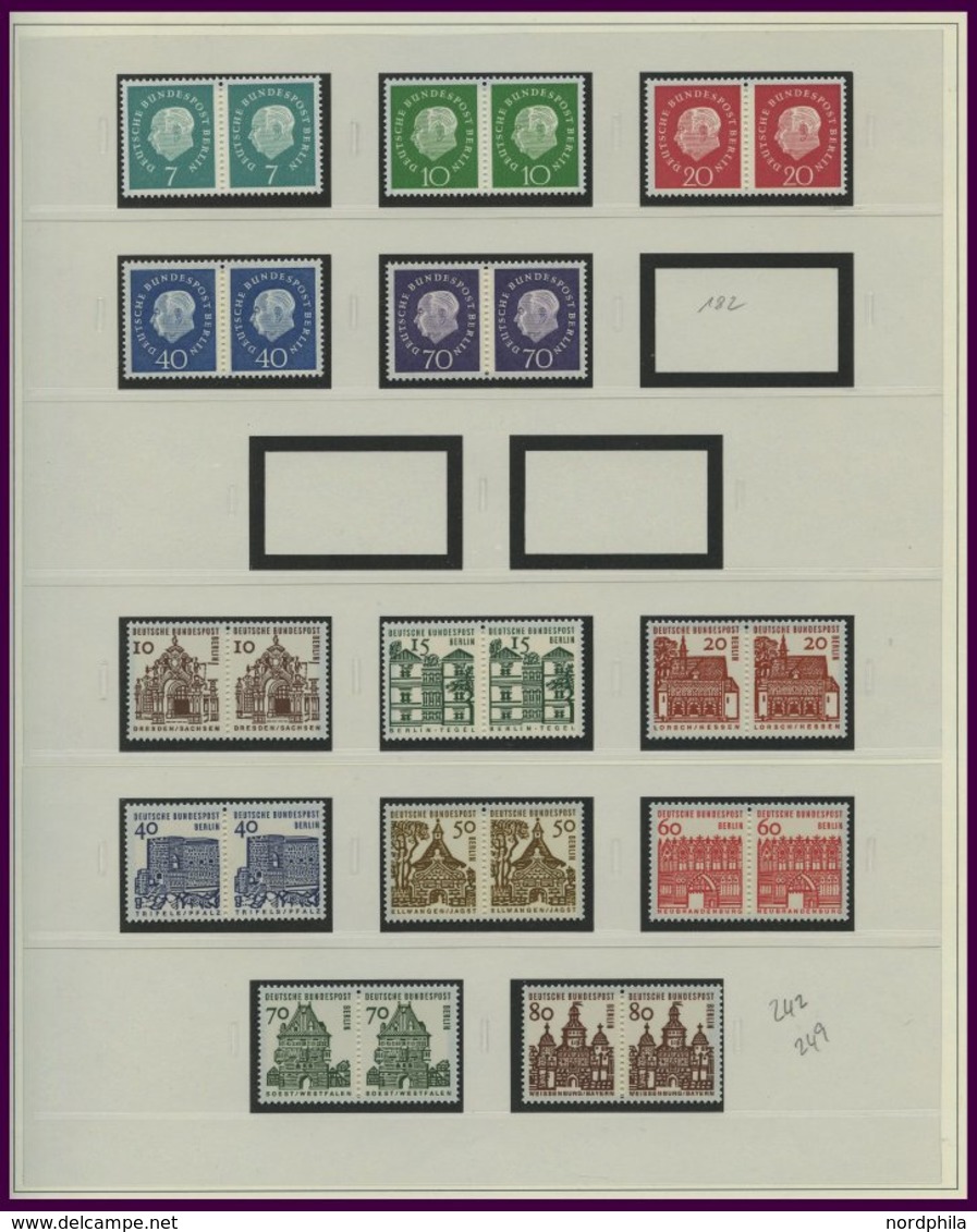 LOTS **, 1959-90, Partie Verschiedener Freimarken In Waagerechten Paaren, Prachterhaltung, Mi. 310.- - Gebraucht