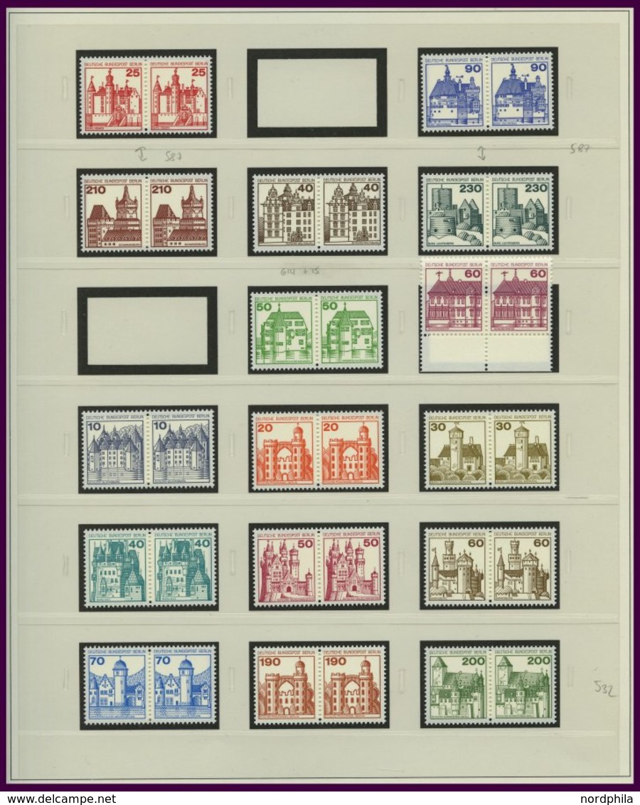 LOTS **, 1959-90, Partie Verschiedener Freimarken In Waagerechten Paaren, Prachterhaltung, Mi. 310.- - Used Stamps