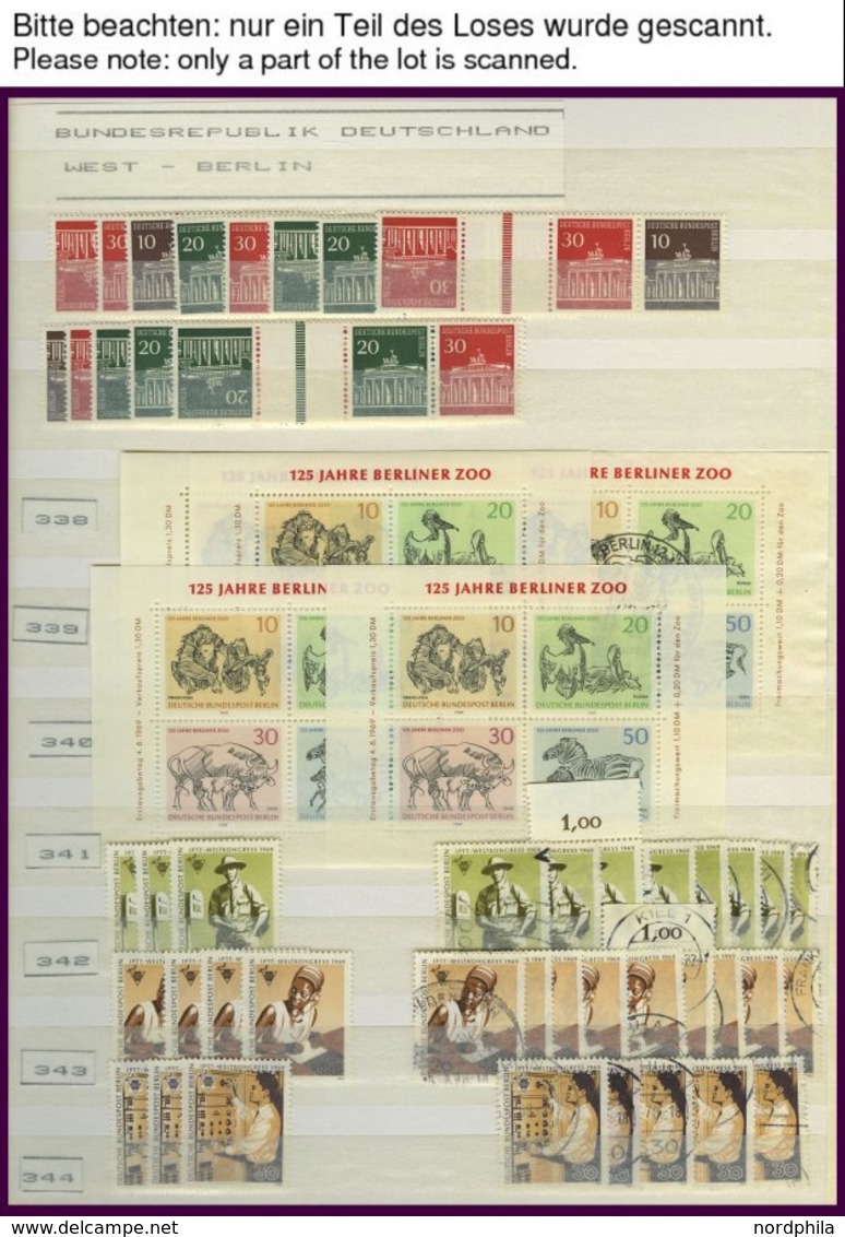 LOTS **, O, Dublettenpartie Berlin Von 1969-77, Sauber Im Einsteckbuch, Fast Nur Prachterhaltung, Mi. Ca. 1500.- - Used Stamps