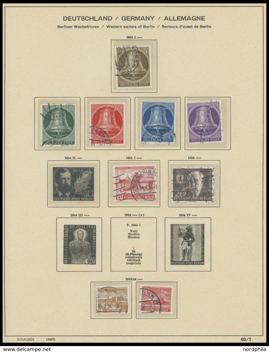 Kleiner Karton, Dabei Restsammlung Berlin Von 1948-67, Ca. 60 Belege Aus 1950-80, Dazu 2 BEPHILA Entwürfe Von 1957, Etwa - Used Stamps