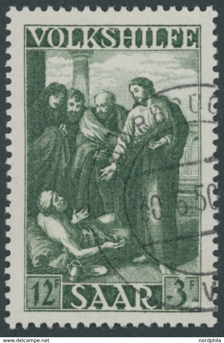 SAARLAND 268 O, 1949, 12 Fr. Gemälde II, Pracht, Gepr. Geigle, Mi. 60.- - Sonstige & Ohne Zuordnung